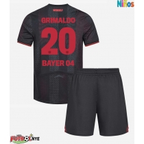 Camiseta Bayer Leverkusen Alejandro Grimaldo #20 Primera Equipación para niños 2025-26 manga corta (+ pantalones cortos)